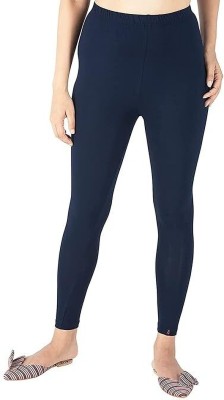 Lovely India Fashion Ankle Length  Western Wear Legging(Dark Blue, Solid)