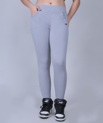 GREENZO Ankle Length Western Wear Legging(Grey, Solid)