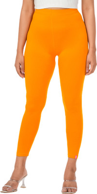 LoveiT Ankle Length Western Wear Legging(Yellow, Solid)