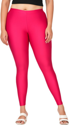 LoveiT Ankle Length Western Wear Legging(Pink, Solid)