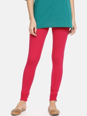 TWIN BIRDS Churidar Length Western Wear Legging(Pink, Solid)