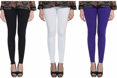 SwaNit Ankle Length  Western Wear Legging(White, Blue, Black, Solid)