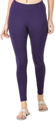 Robinbosky Ankle Length Ethnic Wear Legging(Purple, Solid)