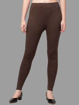 Trend Level Ankle Length  Western Wear Legging(Brown, Solid)