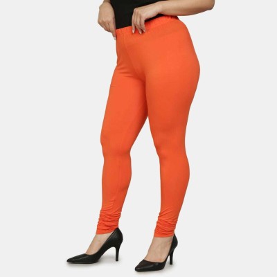 GreyP Churidar  Western Wear Legging(Orange, Solid)