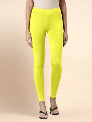 Trendmalls Ankle Length  Ethnic Wear Legging(Yellow, Solid)