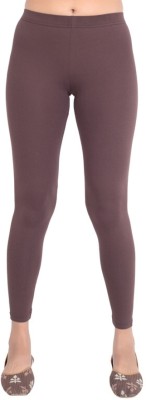 OneSky Ankle Length Western Wear Legging(Brown, Solid)