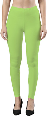 femmora Ankle Length Ethnic Wear Legging(Light Green, Solid)
