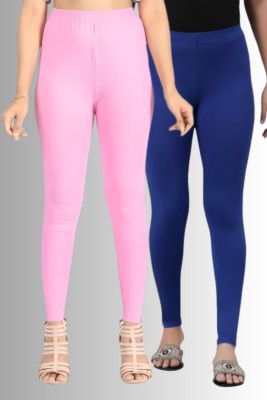 chobi star Ankle Length Ethnic Wear Legging(Pink, Dark Blue, Solid)