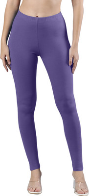 femmora Ankle Length Ethnic Wear Legging(Purple, Solid)
