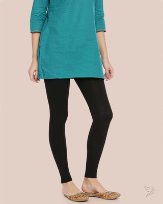 Muskesh Ankle Length  Ethnic Wear Legging(Black, Solid)