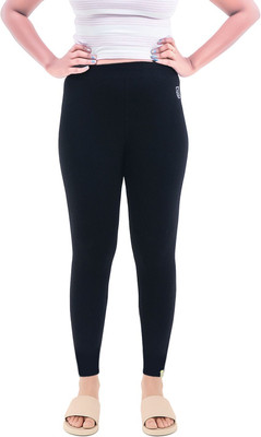 Bigtees Ankle Length  Western Wear Legging(Black, Solid)