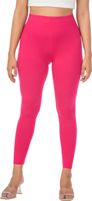 LoveiT Ankle Length Western Wear Legging(Pink, Solid)