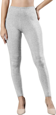 femmora Ankle Length Ethnic Wear Legging(Silver, Solid)