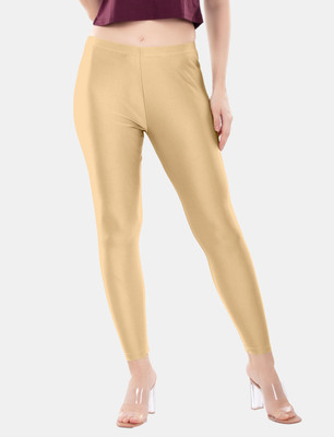 Digsel Cool Cotton Ankle Length  Western Wear Legging(Beige, Solid)