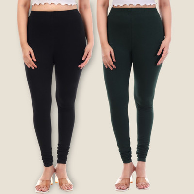 tpf Churidar Length Western Wear Legging(Black, Solid)
