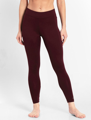 JOCKEY Ankle Length Western Wear Legging(Maroon, Solid)
