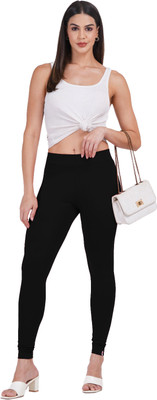 KRAZY KOLORS Ankle Length  Western Wear Legging(Black, Solid)