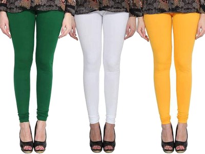 ANURUPAM FASHION Ankle Length  Ethnic Wear Legging(Dark Green, White, Yellow, Solid)