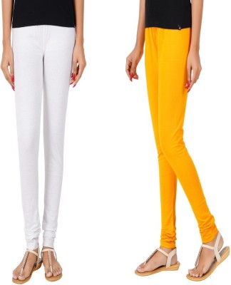 PVR ENTERPRISES Churidar Length Western Wear Legging(White, Solid)