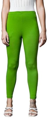 LEEVAJ WORLD Ankle Length  Western Wear Legging(Green, Solid)