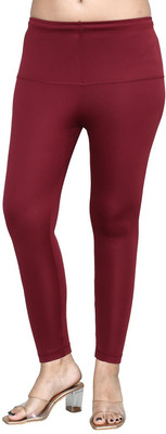 altius Ankle Length Ethnic Wear Legging(Maroon, Solid)