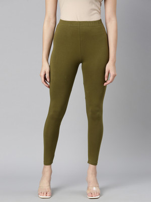 DIXCY SCOTT SLIMZ Ankle Length Western Wear Legging(Green, Solid)