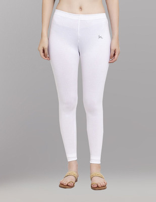 ABE Ankle Length Western Wear Legging(White, Solid)