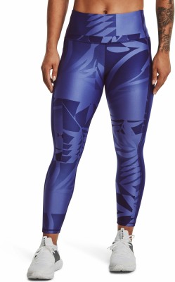 UNDER ARMOUR Ankle Length Western Wear Legging(Blue, Printed)