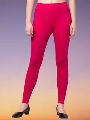 Style Access Ankle Length  Western Wear Legging(Pink, Solid)