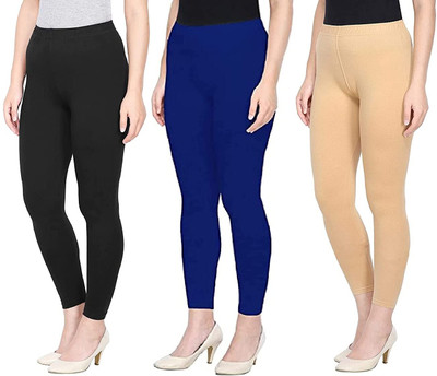 Aaru Collection Ankle Length  Western Wear Legging(Black, Blue, Beige, Solid)