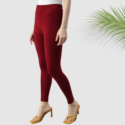 Elora Ankle Length  Western Wear Legging(Beige, Solid)