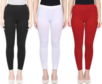 NYMEX Ankle Length  Western Wear Legging(Black, Red, White, Solid)