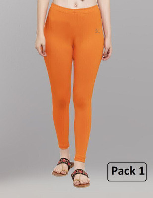 ABE Ankle Length Western Wear Legging(Orange, Solid)