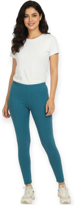 DK CREATIONS Ankle Length Western Wear Legging(Blue, Solid)