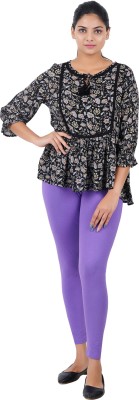 Springbuds Ankle Length Western Wear Legging(Purple, Solid)