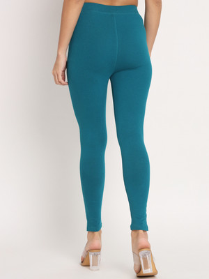 thread plus Ankle Length  Ethnic Wear Legging(Blue, Solid)