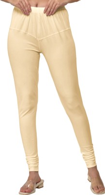 Lyra Churidar  Ethnic Wear Legging(Beige, Solid)