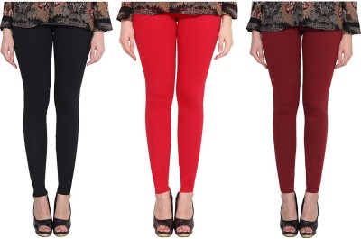 SwaNit Ankle Length  Western Wear Legging(Red, Maroon, Black, Solid)