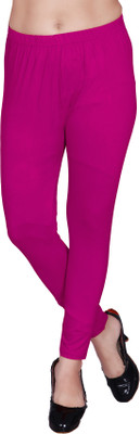 WEAR AND WOW Ankle Length Western Wear Legging(Pink, Solid)