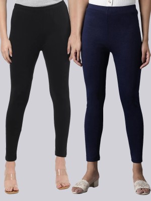 VALLES365 by S.c. Ankle Length  Ethnic Wear Legging(Black, Dark Blue, Solid)