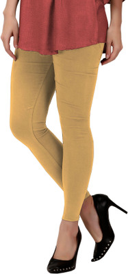 nilkanth Ankle Length Ethnic Wear Legging(Gold, Solid)