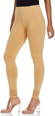 Lovely India Fashion Churidar Length Ethnic Wear Legging(Beige, Solid)