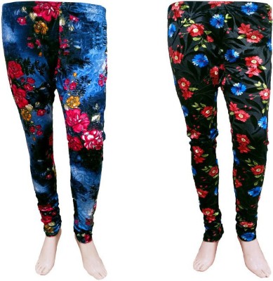 Indistar Ankle Length  Western Wear Legging(Blue, Multicolor, Printed)