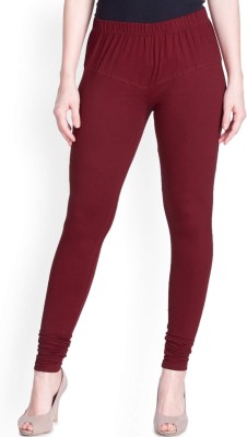 Saporigo Churidar  Ethnic Wear Legging(Maroon, Solid)