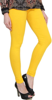 IDYD APPARELS Churidar  Ethnic Wear Legging(Yellow, Solid)