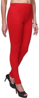 Fininty Fashion Churidar  Ethnic Wear Legging(Red, Solid)