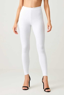 krisshiya Ankle Length  Ethnic Wear Legging(White, Solid)