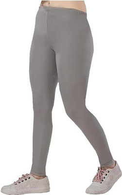 Moksh Ankle Length Western Wear Legging(Grey, Solid)