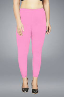 EV11 Ankle Length Western Wear Legging(Pink, Solid)